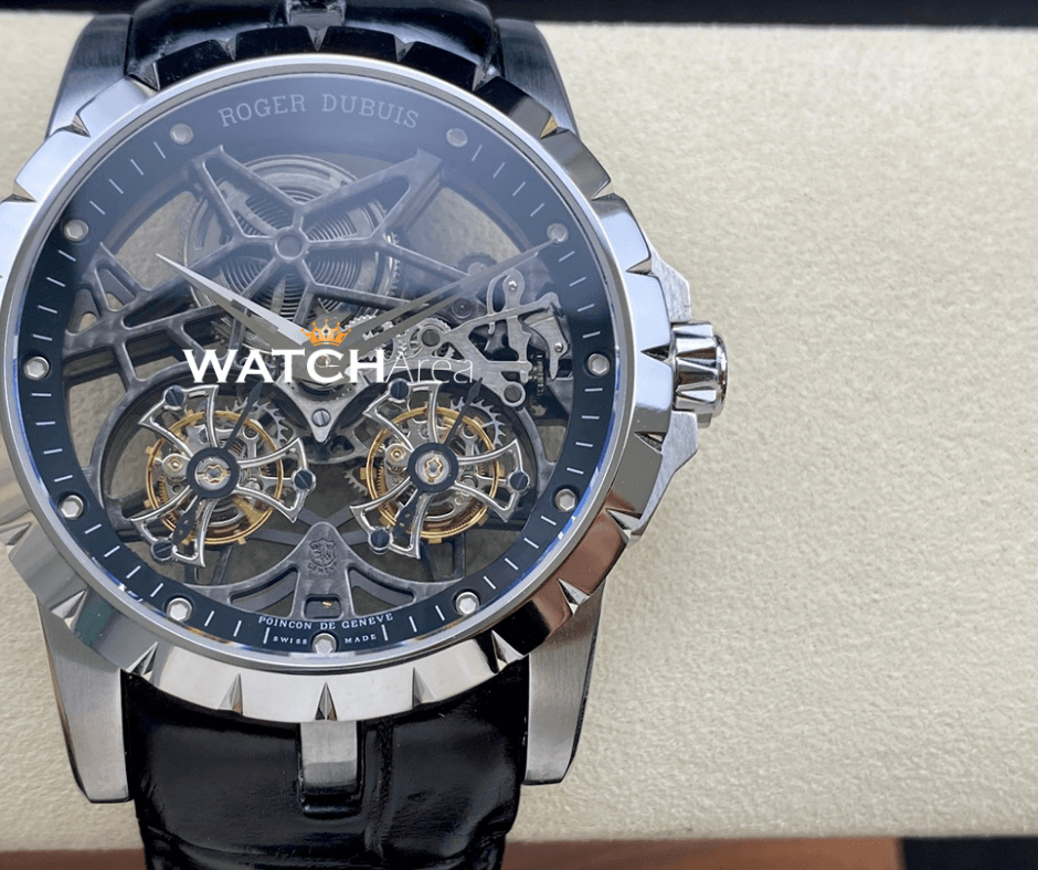 Roger Dubuis Excalibur Limited - SS Case - Black Leather Strap