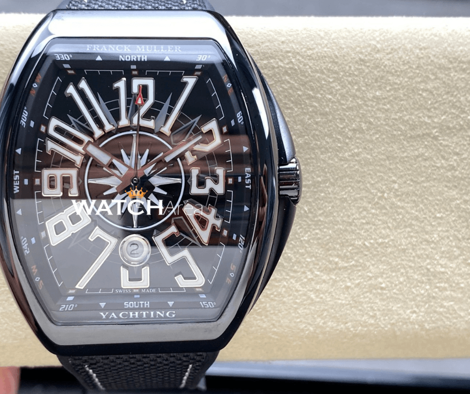 Franck Muller Vanguard - Black Dial - Black Nylon & Rubber Strap