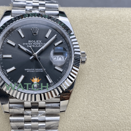 Rolex - Datejust 41 - Gray Dial - Fluted Bezel - Jubilee Strap