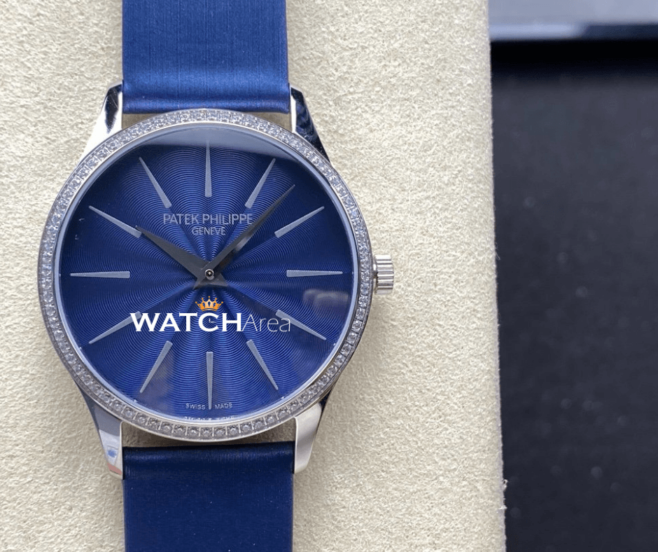 Patek Philippe Calatrava - Blue Dial - Satin Strap