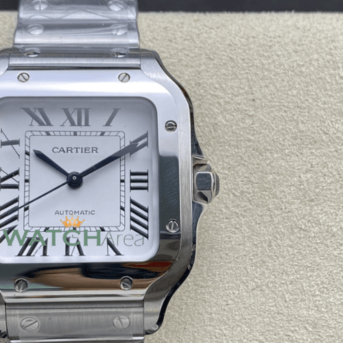 Cartier - Santos - White Dial - SS Strap