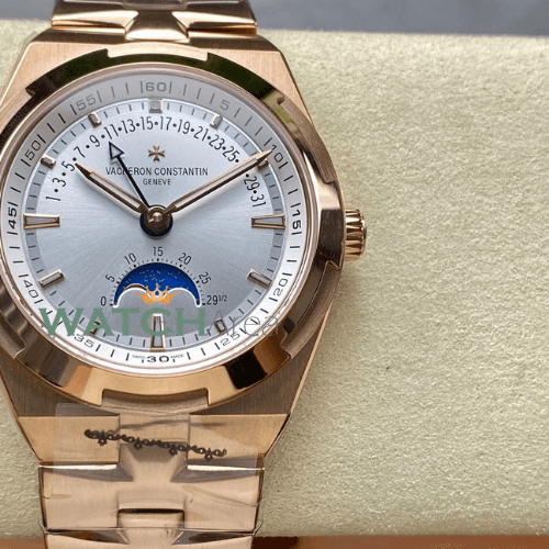 Vacheron Constantin - Overseas/Moon Phase - White Dial - RG Strap