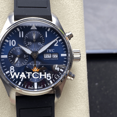 IWC - Pilot's Watch - Blue Dial - Black Rubber Strap
