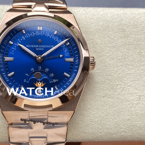 Vacheron Constantin - Overseas/Moon Phase - Blue Dial - RG Strap