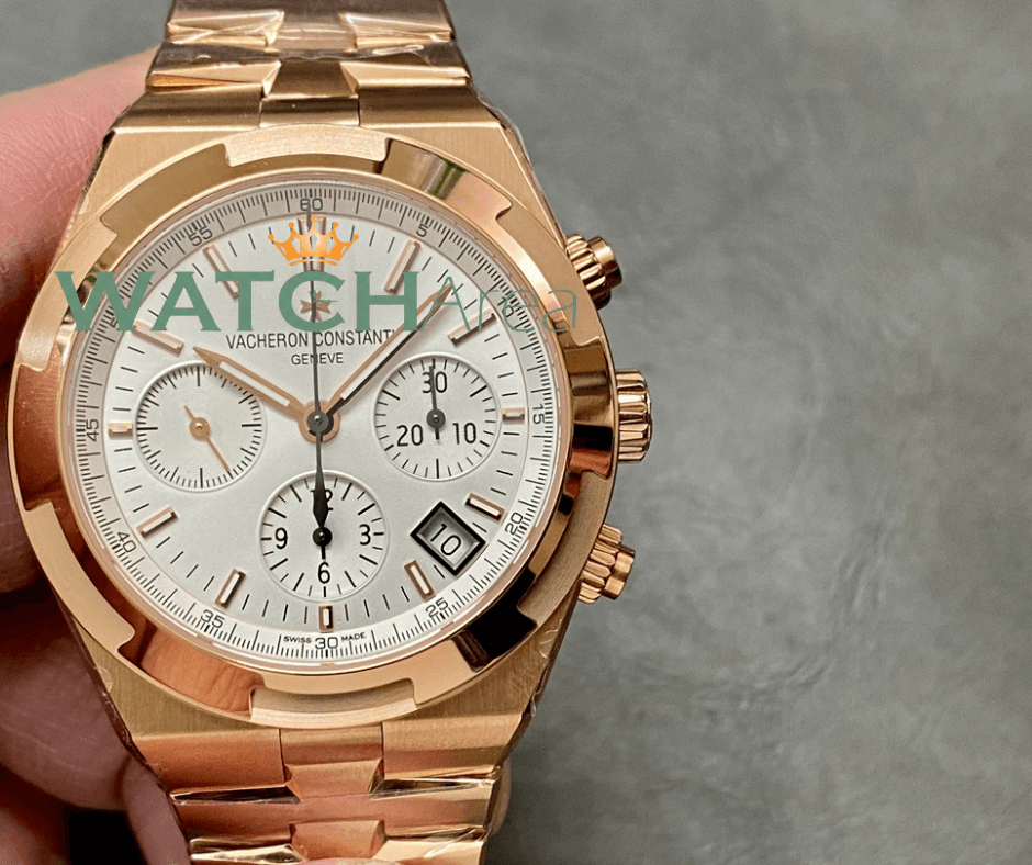 Vacheron Constantin - Overseas/Chronograph - White Dial - RG Case - RG Strap