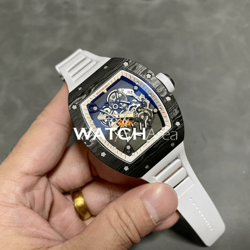 Richard Mille - RM 055 - Transparent Skeleton Dial - White Rubber Strap