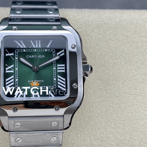 Cartier - Santos - Green Dial - SS Strap