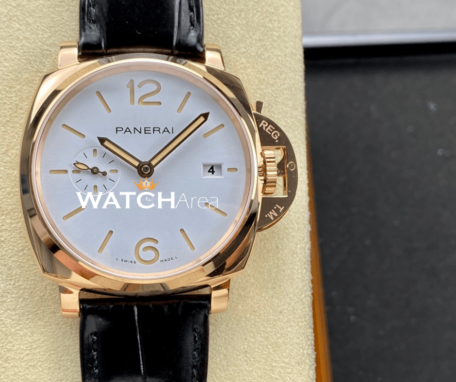 Panerai Luminor Due - White Dial - Black Leather Strap