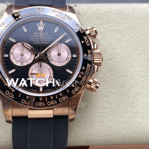 Rolex - Daytona - Black/RG Dial - Black Oysterflex Rubber Strap