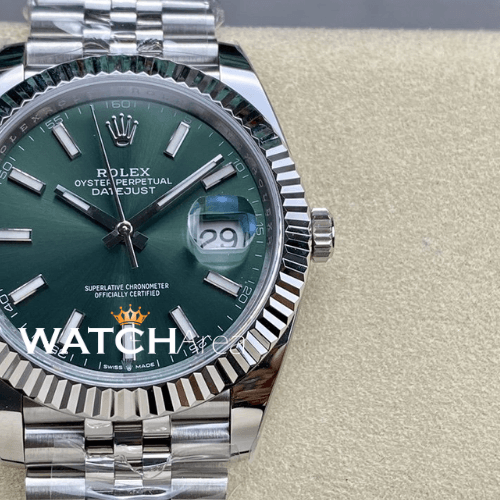 Rolex - Datejust 41 - Green Dial - Fluted Bezel - Jubilee Strap