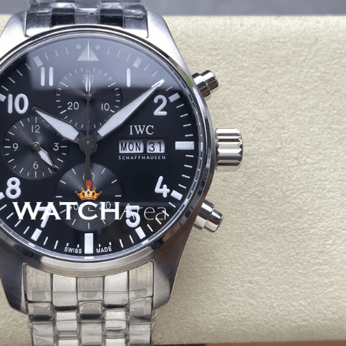 IWC - Pilot's Watch - Black Dial - SS Strap