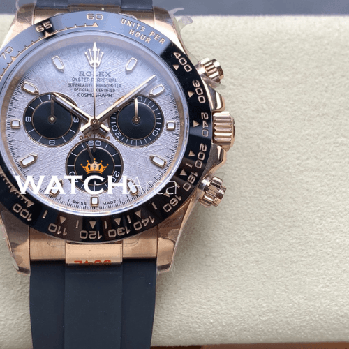 Rolex - Daytona - RG/Meteorite Dial - Black Oysterflex Rubber Strap