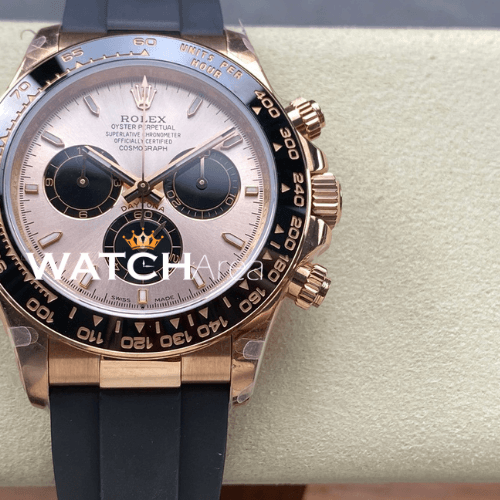 Rolex - Daytona - RG/Black Dial - Black Oysterflex Rubber Strap