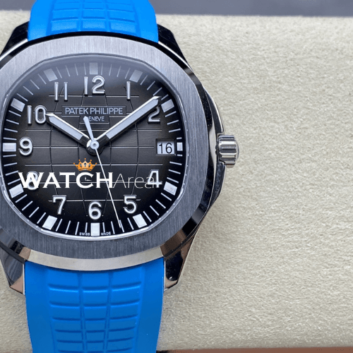 Patek Philippe - Aquanaut - Black Dial - Sky Blue Strap