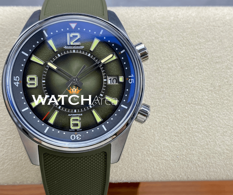 Jaeger-LeCoultre Polaris Date - Green Dial - Green Rubber Strap