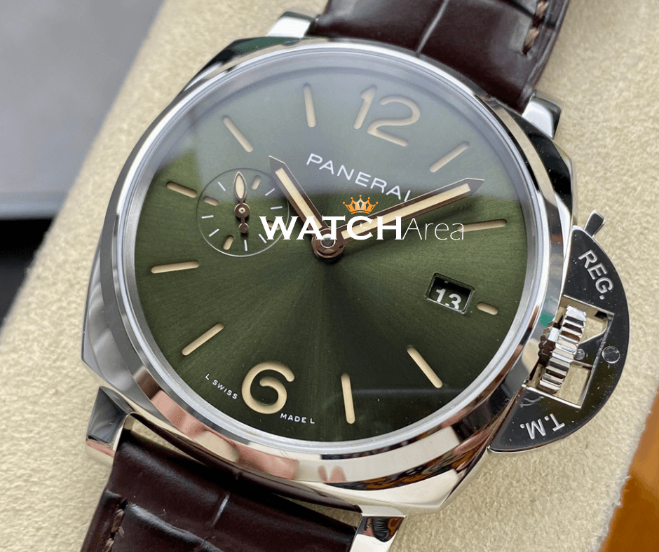 Panerai Luminor Due - Green Dial - Brown Leather Strap 2