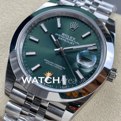 Rolex - Datejust 41 - Green Dial - Smooth Bezel - Jubilee Strap 2