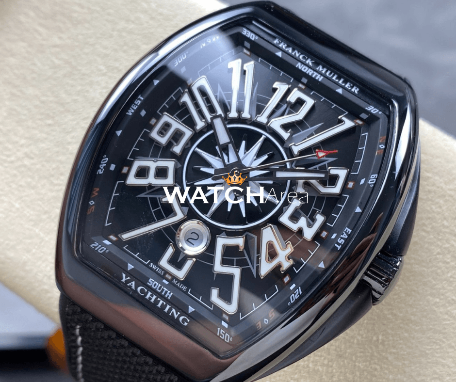 Franck Muller Vanguard - Black Dial - Black Nylon & Rubber Strap 2