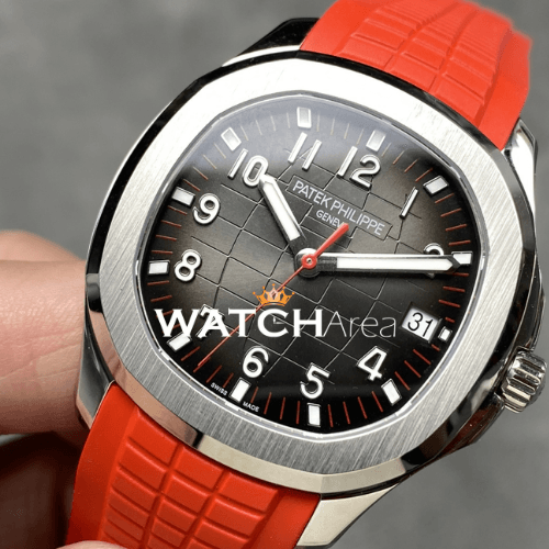 Patek Philippe Aquanaut - Black Dial - Red Strap 2