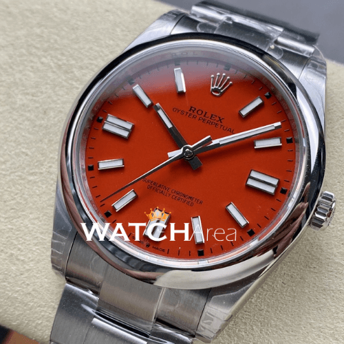 Rolex - Oyster Perpetual - Red Dial - Oyster Strap 2
