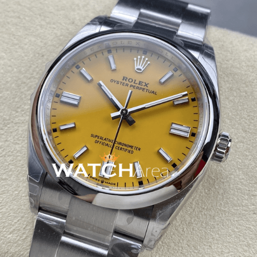 Rolex - Oyster Perpetual - Yellow Dial - Oyster Strap 2