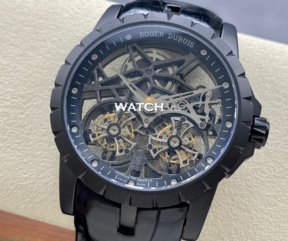 Roger Dubuis Excalibur - Black Titanium Case - Black Leather Strap 2