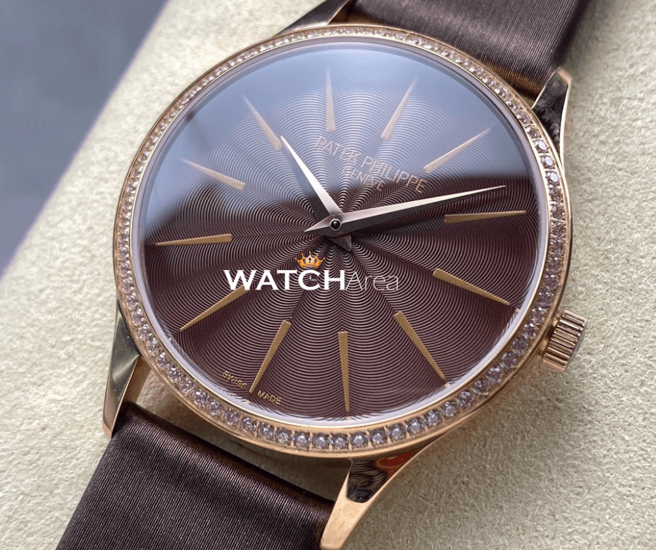Patek Philippe Calatrava - Brown Dial - Satin Strap 2