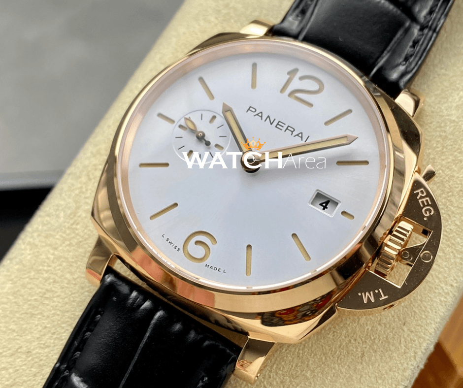 Panerai Luminor Due - White Dial - Black Leather Strap 2