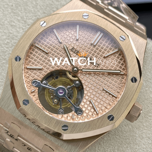 Audemars Piguet - Royal Oak - Tourbillon - Rose Gold - Pink Toned Dial 2
