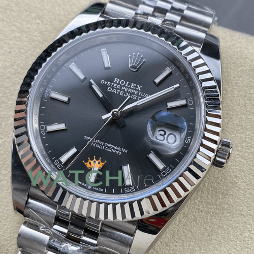 Rolex - Datejust 41 - Gray Dial - Fluted Bezel - Jubilee Strap 2