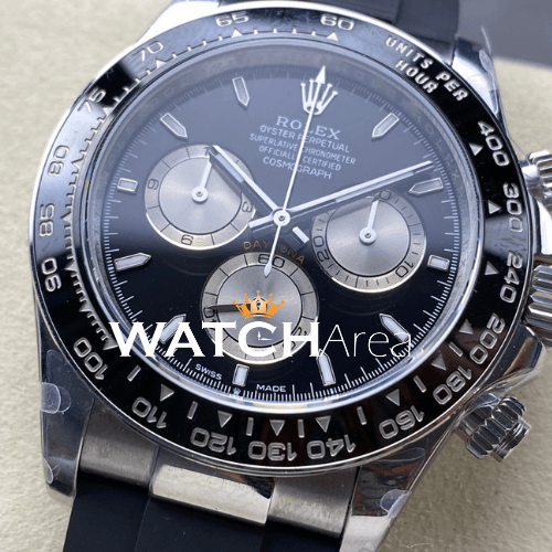 Rolex - Daytona - Black/Silver Dial - Black Oysterflex Rubber Strap 2