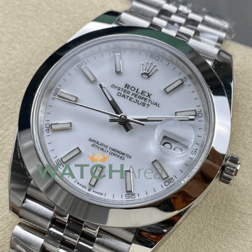 Rolex - Datejust 41 - White Dial - Smooth Bezel - Jubilee Strap 2