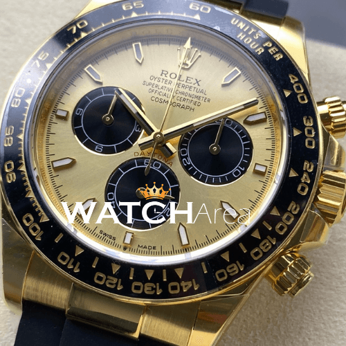 Rolex - Daytona - Yellow Gold Dial - Black Oysterflex Rubber Strap 2