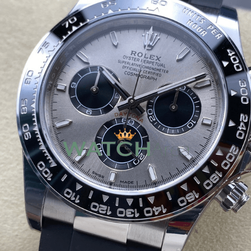 Rolex - Daytona - Ghost Steel & Black Dial - Black Oysterflex Rubber Strap 2