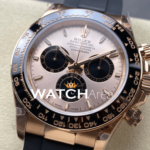 Rolex - Daytona - RG/Black Dial - Black Oysterflex Rubber Strap 2