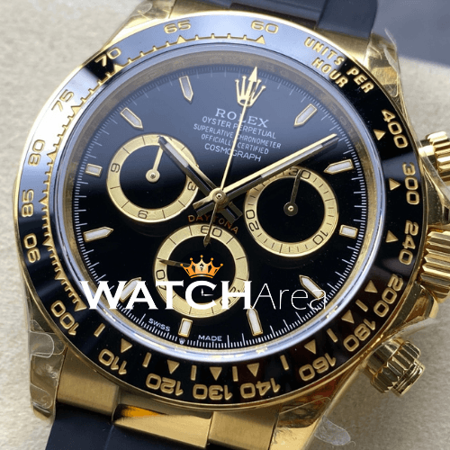 Rolex - Daytona - Black/Gold Dial - Black Oysterflex Rubber Strap 2