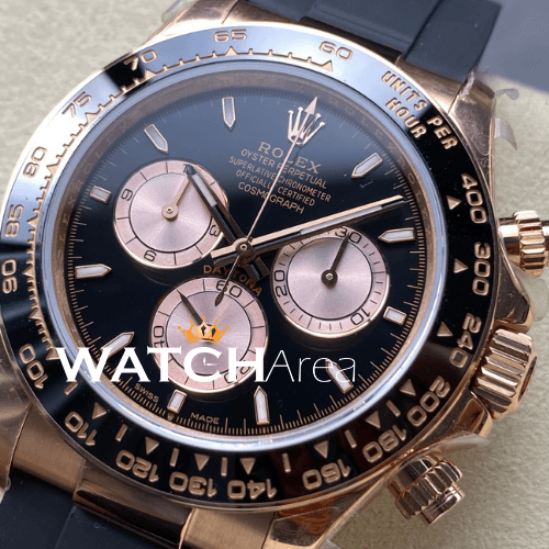 Rolex - Daytona - Black/RG Dial - Black Oysterflex Rubber Strap 2