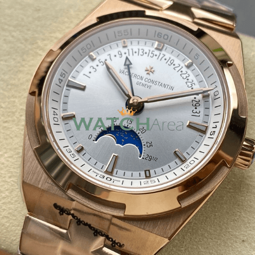 Vacheron Constantin - Overseas/Moon Phase - White Dial - RG Strap 2