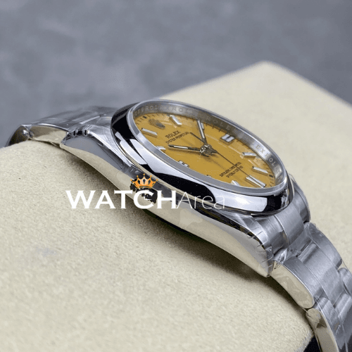 Rolex - Oyster Perpetual - Yellow Dial - Oyster Strap 4