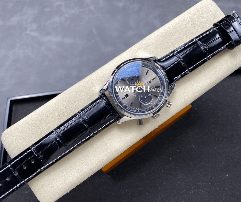 Breitling Chronometer Premier - Gray Dial - Black Leather Strap 3