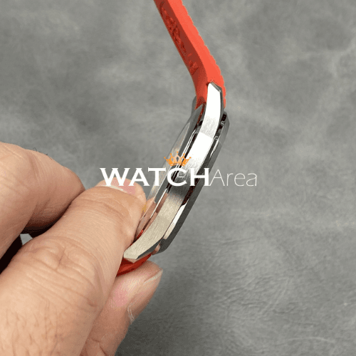 Patek Philippe Aquanaut - Black Dial - Red Strap 3