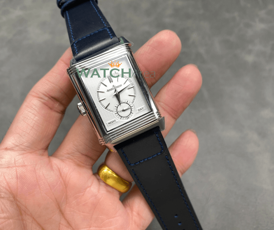 Jaeger-LeCoultre Reverso - Blue/White Dial - Blue Leather Strap 6