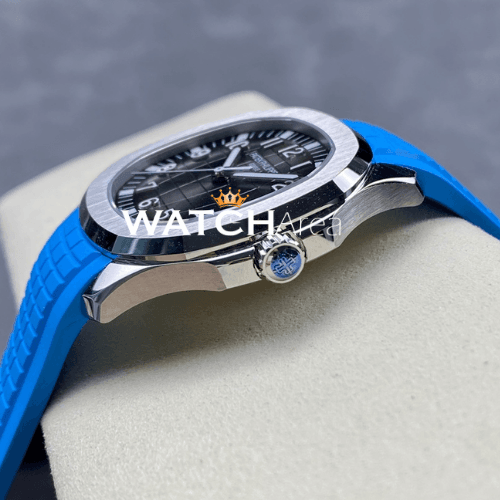 Patek Philippe - Aquanaut - Black Dial - Sky Blue Strap 3