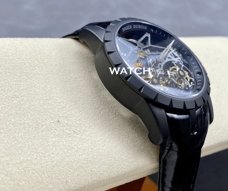 Roger Dubuis Excalibur - Black Titanium Case - Black Leather Strap 3