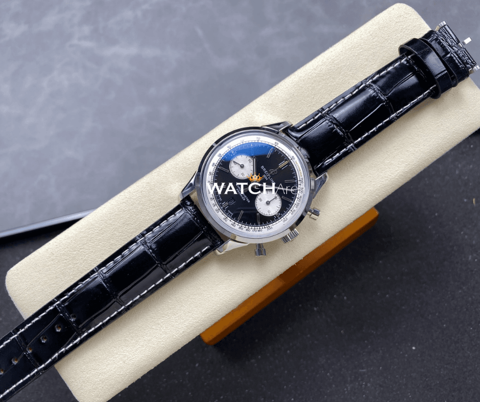 Breitling Chronometer Premier - Black Dial - Black Leather Strap 3