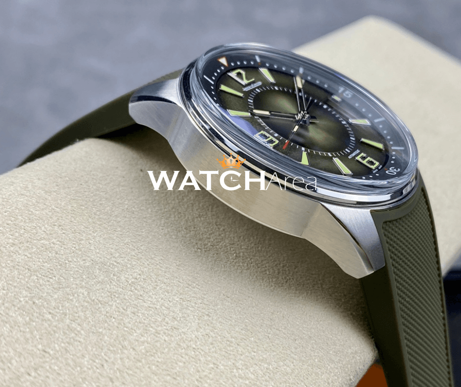 Jaeger-LeCoultre Polaris Date - Green Dial - Green Rubber Strap 4