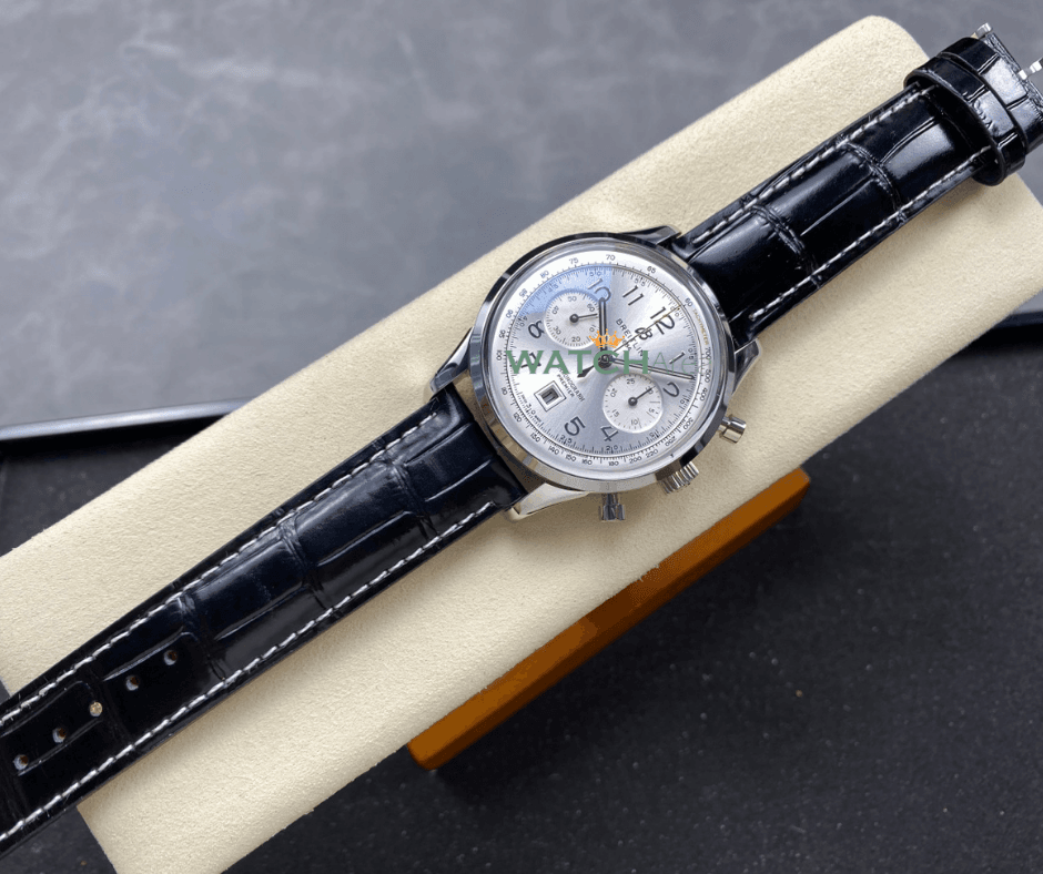 Breitling Chronometer Premier (Ref. AB0930371G1P1). White Dial, SS Case on Black leather strap. 3