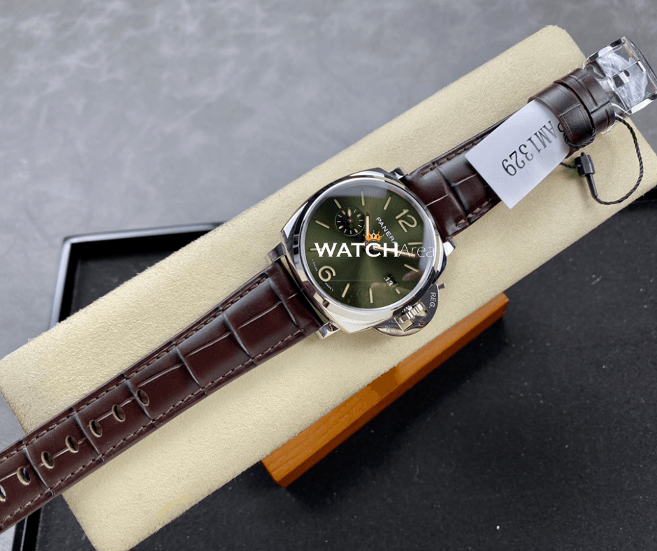 Panerai Luminor Due - Green Dial - Brown Leather Strap 3