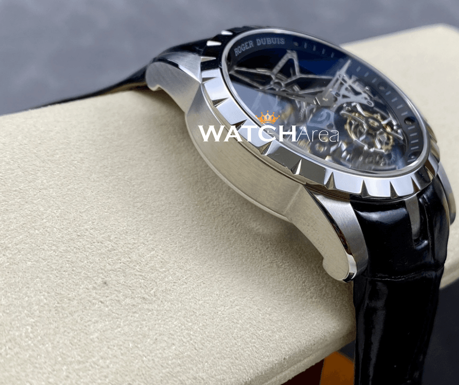 Roger Dubuis Excalibur Limited - SS Case - Black Leather Strap 4