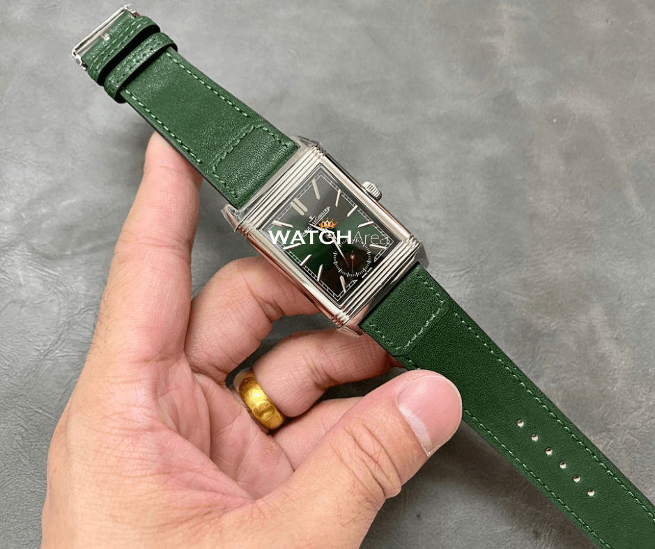 Jaeger-LeCoultre Reverso - Green/White Dial - Green Leather Strap 3